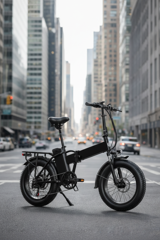 Electric fat-tire bike portrait